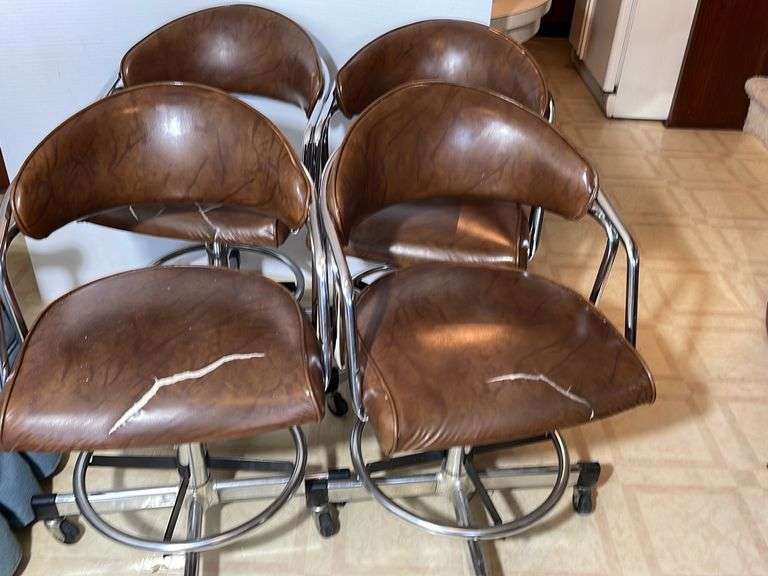 Four Vintage Bar Chairs