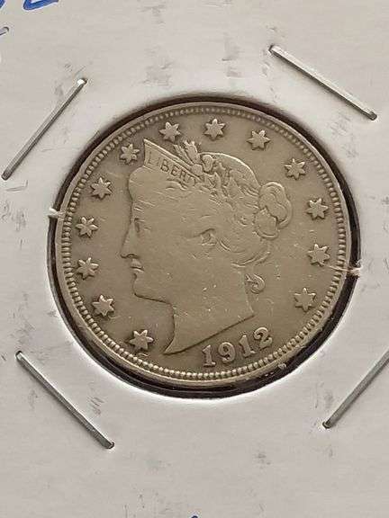 1912S V-NICKEL VF FULL LIBERTY ONLY S MINT