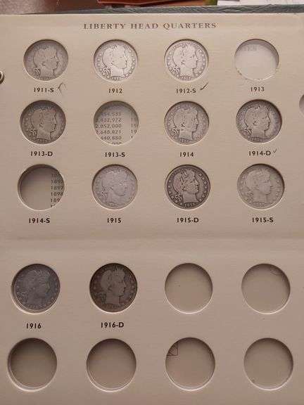 PARTIAL SET OF BARBER QUARTERS 61 DIFFERENT AVE. CIRC. - VG