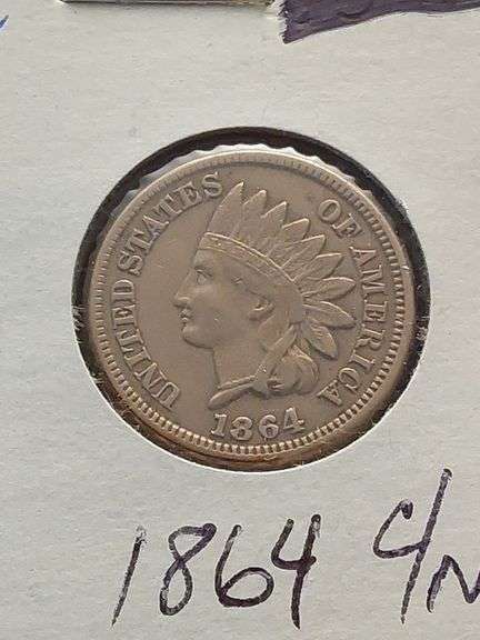 1863 BU, 1864 C/N XF INDIAN HEAD CENTS