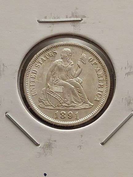 1891 SEATED DIME NICE BU