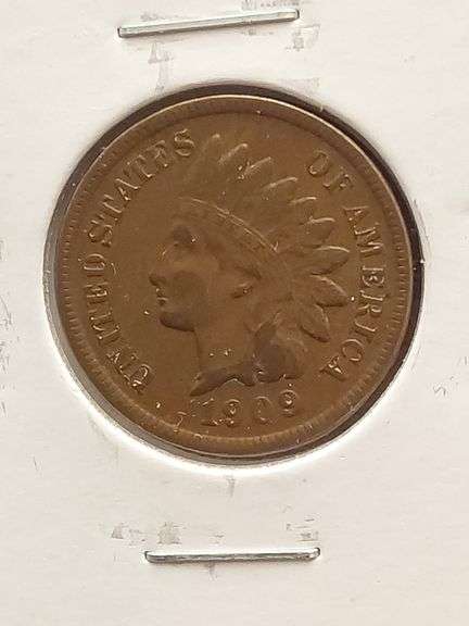 1909S INDIAN HEAD CENT KEY DATE XF