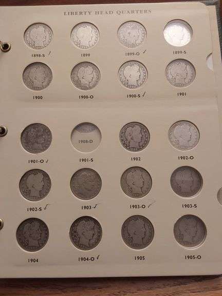 PARTIAL SET OF BARBER QUARTERS 61 DIFFERENT AVE. CIRC. - VG