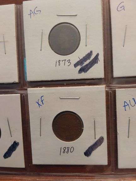 1868,73,75,76,79,80,81,82 INDIAN HEAD CENTS AG-AU