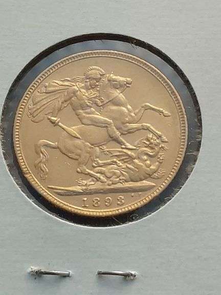 1893 GREAT BRITAIN GOLD 1 SOVEREIGN UNC