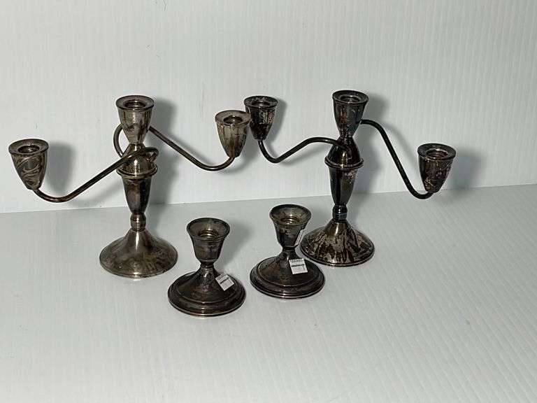 Sterling Silver Candle Holders