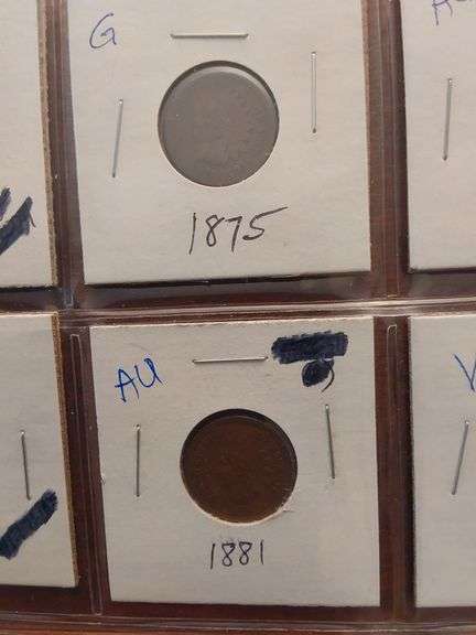 1868,73,75,76,79,80,81,82 INDIAN HEAD CENTS AG-AU