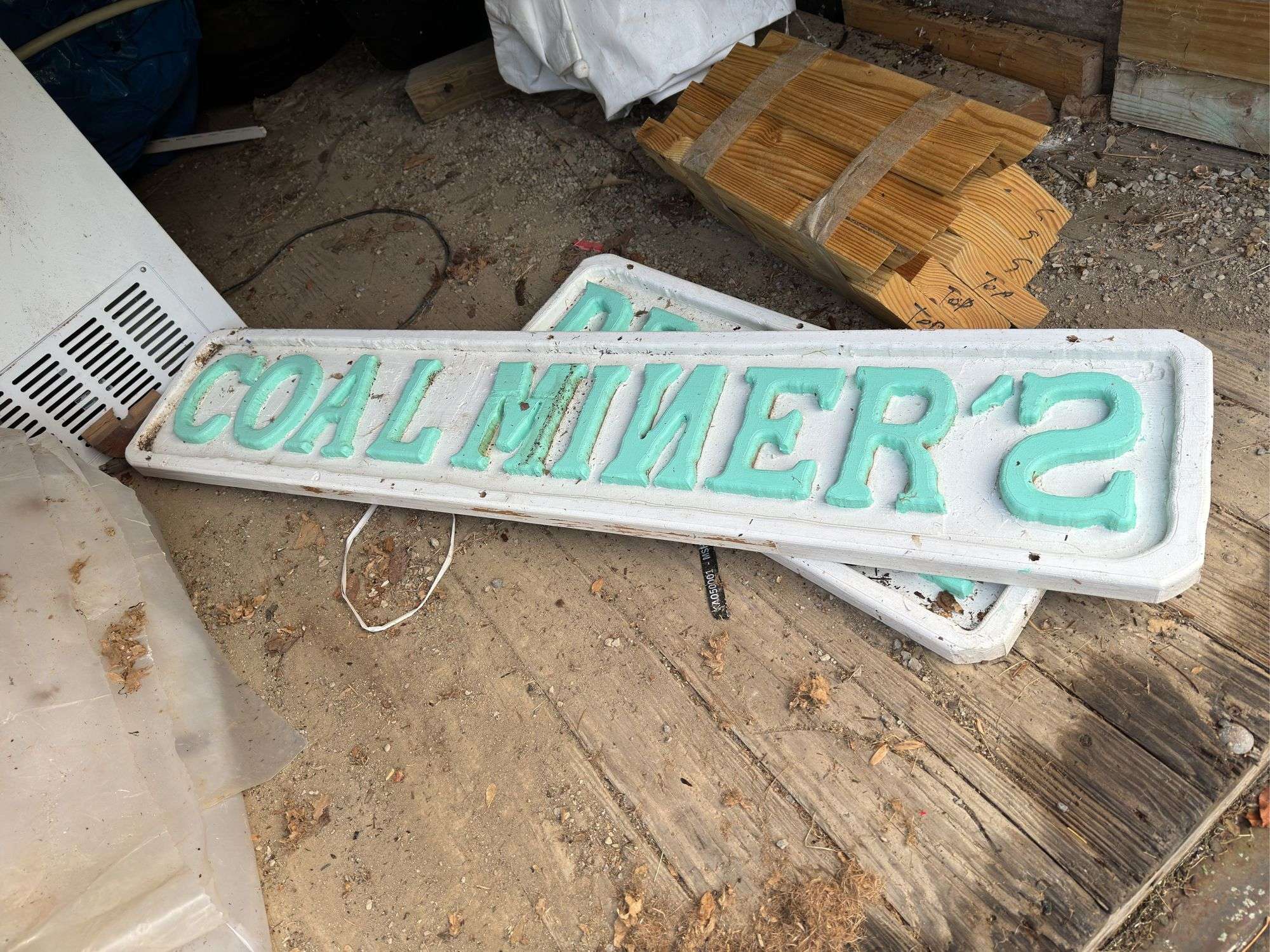 Small Chest Freezer, Tires, Lumber, Fencing, Siding, Plastic Wrap and ...