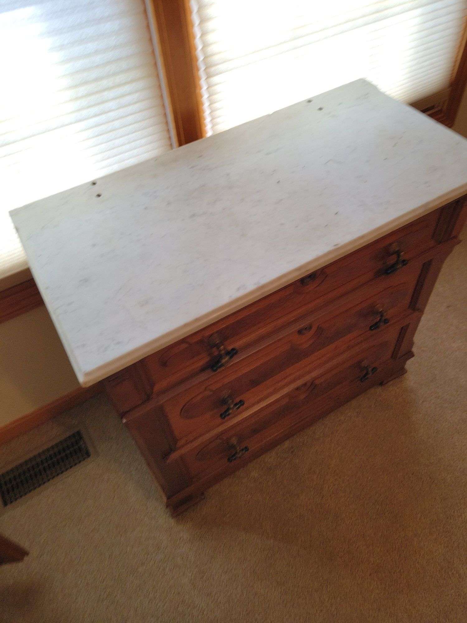 vintage marble top dresser Acme Northville Dresser Marble Top Antique Silver