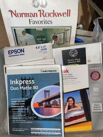 Photo Paper and Norman Rockwell Book