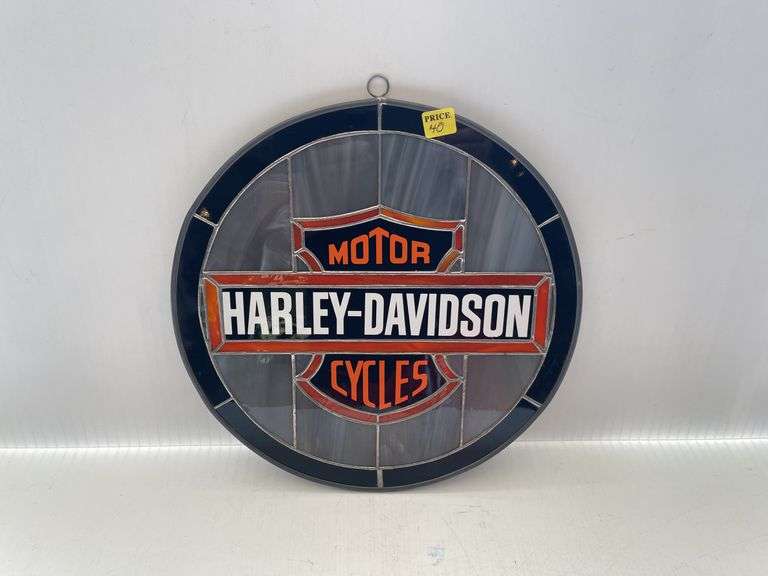Harley Davidson Stained Glass