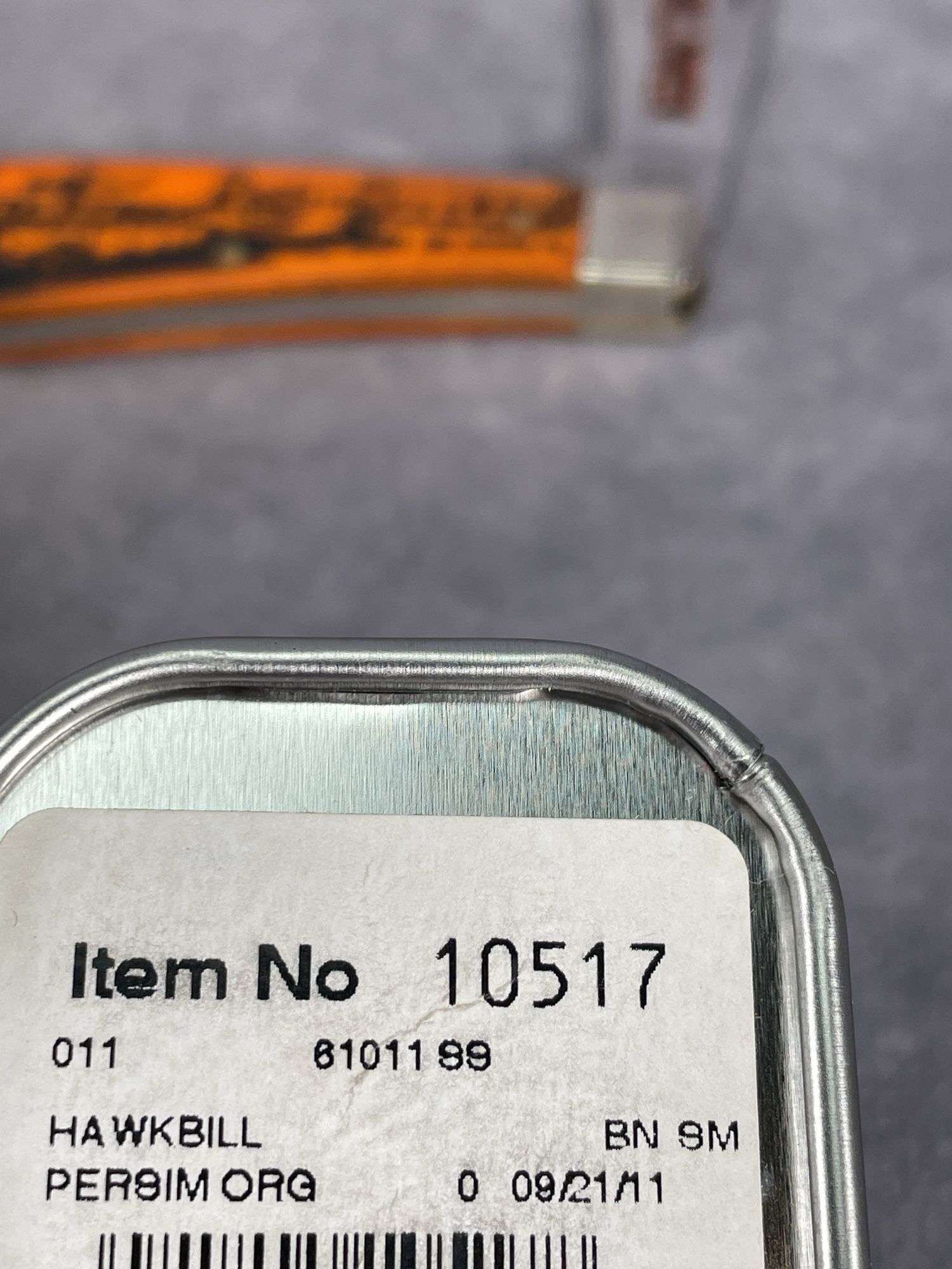 2011 CASE HAWKBILL PERSIMMON ORANGE 61011 - Kaufman Realty & Auctions