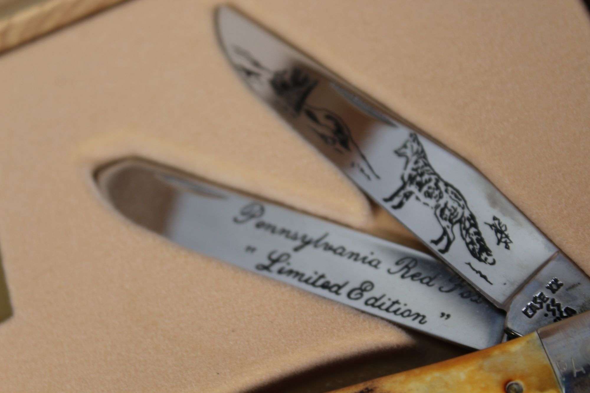 1989 CASE XX PENNSYLVANIA RED FOX LIMITED EDITION STAG TRAPPER