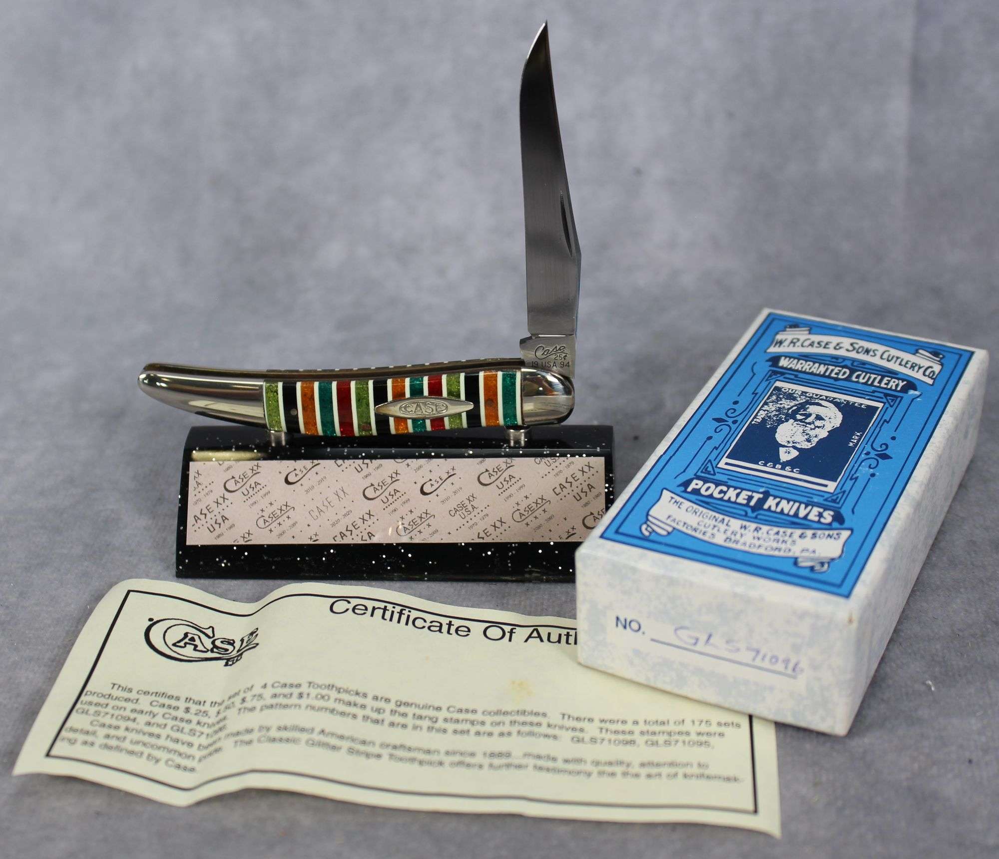 1994 CASE XX GLITTER STRIPE TOOTHPICK - Kaufman Realty & Auctions