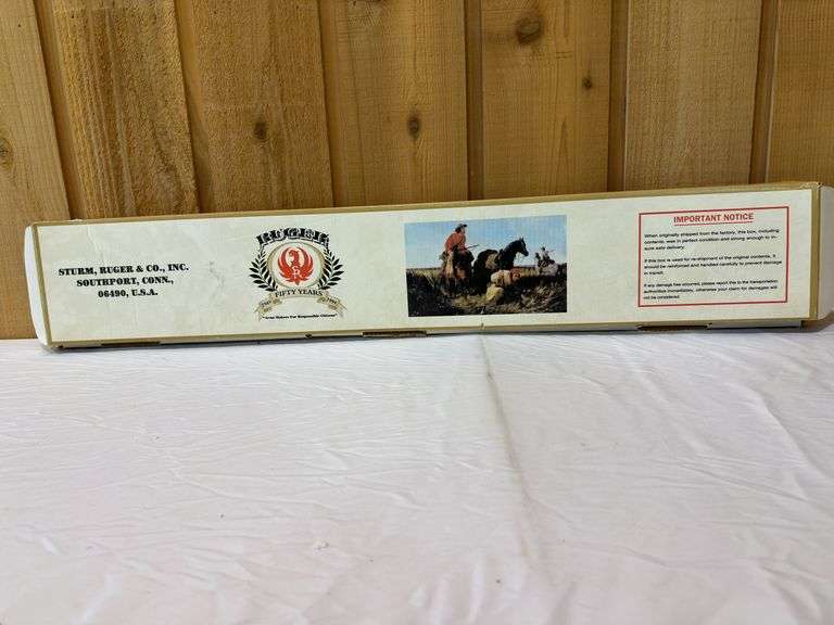 Ruger Model 01393 7 MM Box with Scope Rings and Sling Strap Folders and Lock