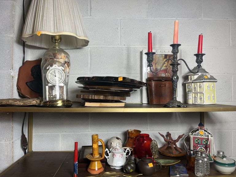 Candelabrum, Binoculars, Puzzle, Table Lamp, Mantle Clock, Etc.