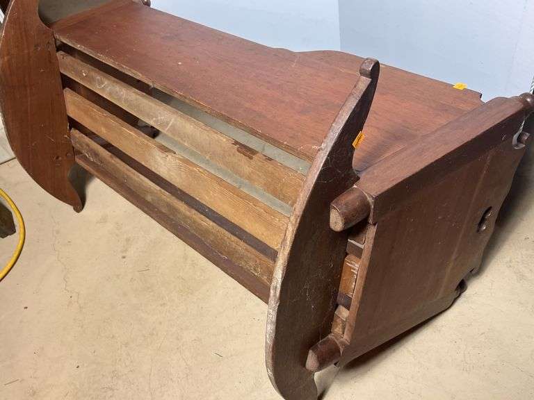 Walnut Amish Made Baby Cradle