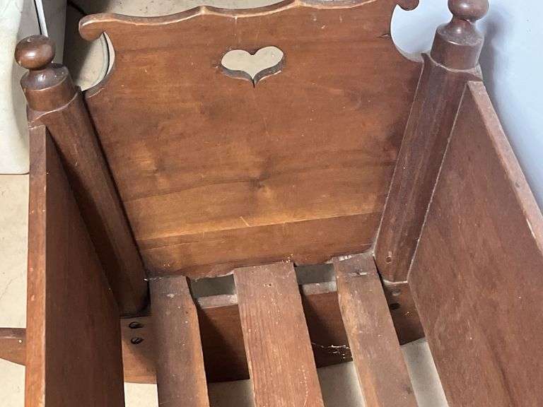 Walnut Amish Made Baby Cradle