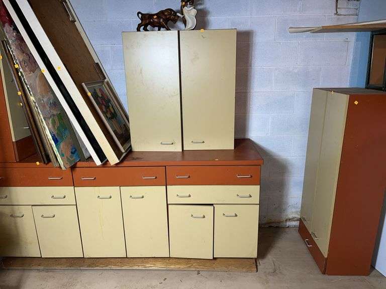 Mid Century Cabinet Four Piece Set