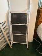 Metal Step Ladder, Metal Dog Crate Pannels, And Wallpaper Wrapping ...