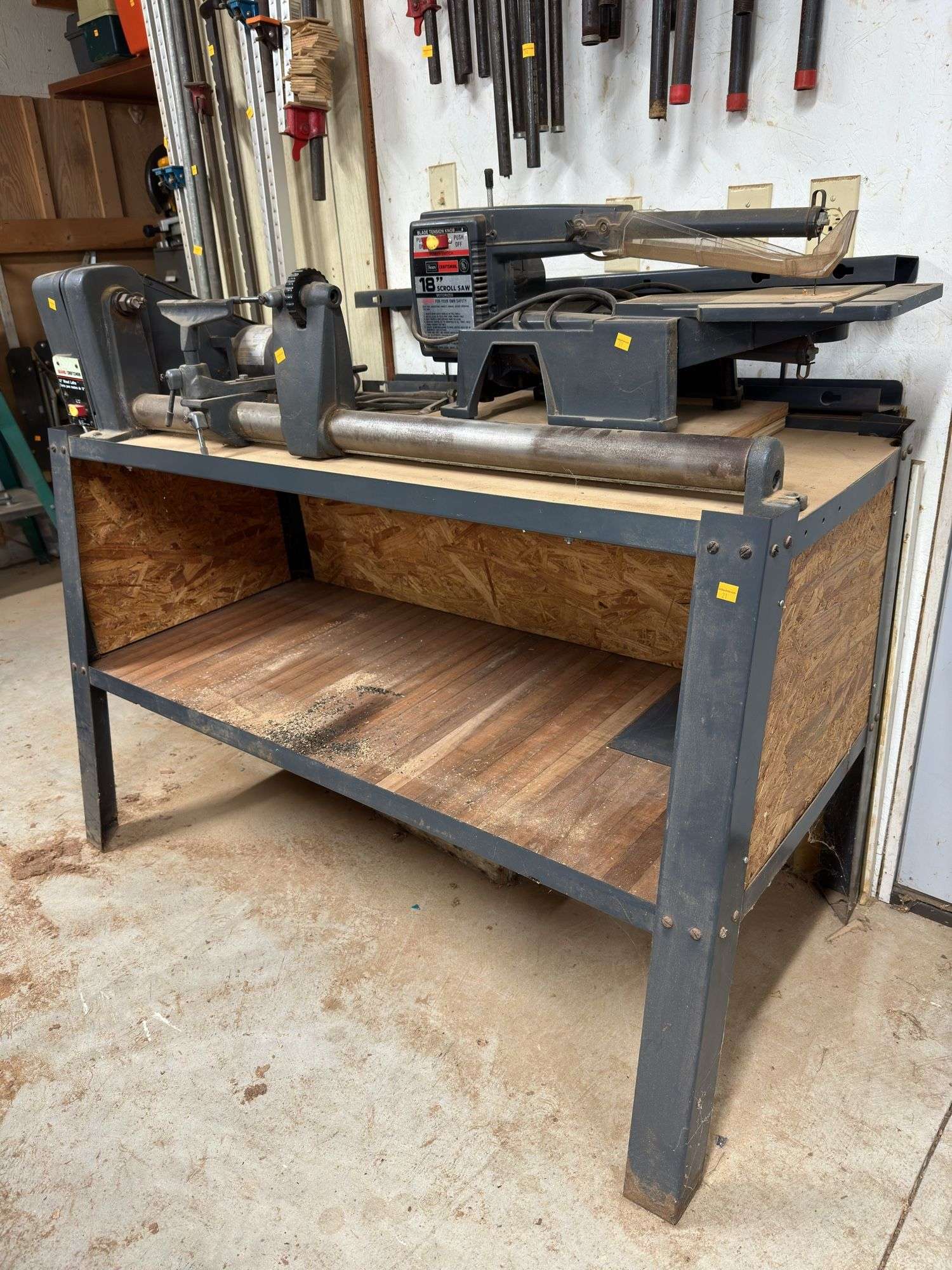 Craftsman 12” Wood Lathe and Craftsman 18” Scroll Saw w/ Work 