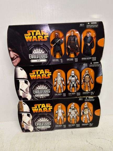 3 Star Wars Evolutions Action Figures - Kaufman Realty & Auctions