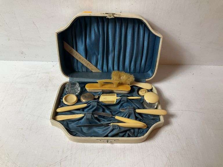Antique French Ivory Vanity Set