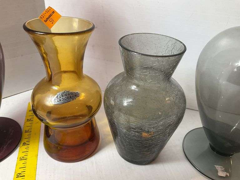 Blenko Vases, Crackle Glass Vase