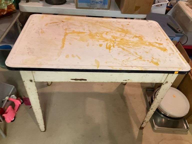 Vintage Enamel Table