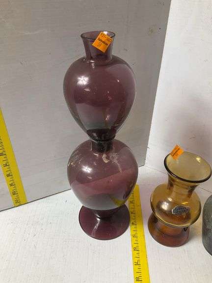 Blenko Vases, Crackle Glass Vase