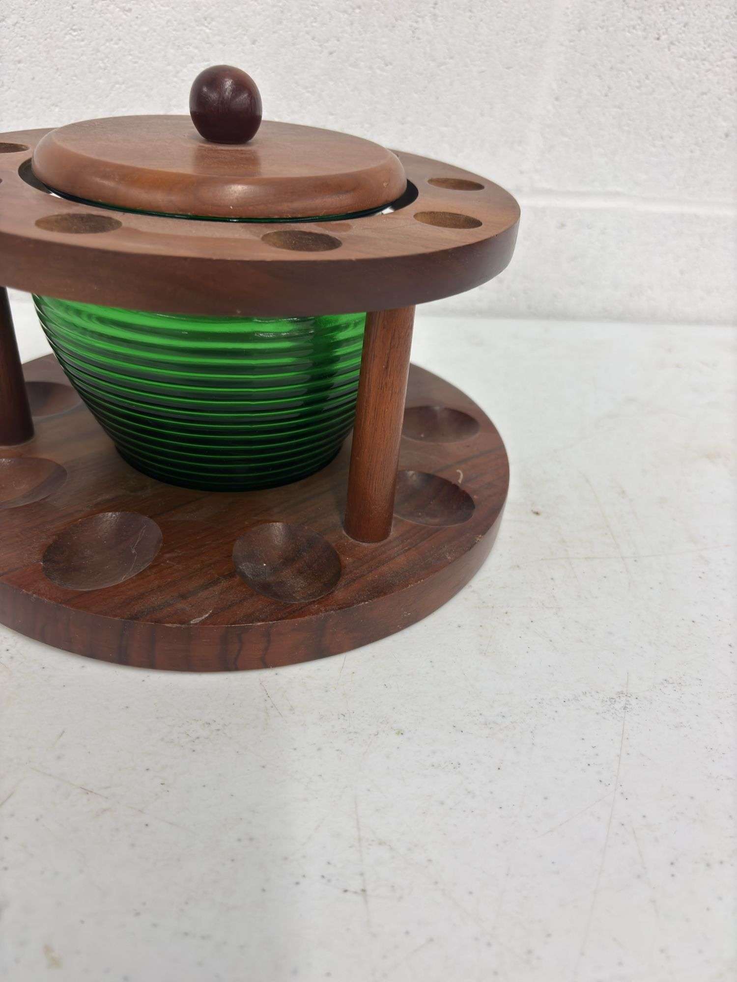 Smoke Pipe 9 Hole Holder w/ Green Humidor