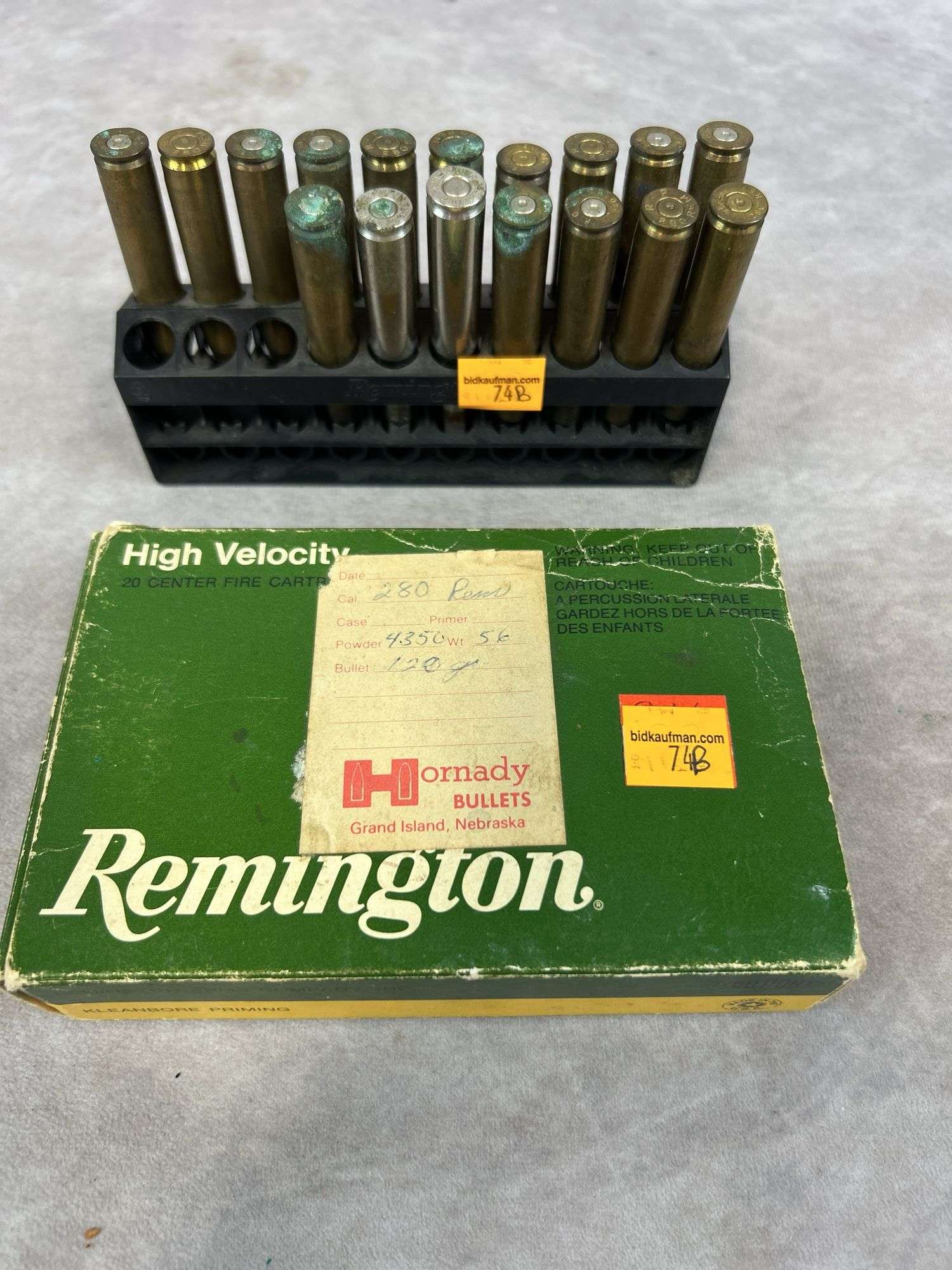 21 rounds of 280 rem. Reloads With 15 brass rounds