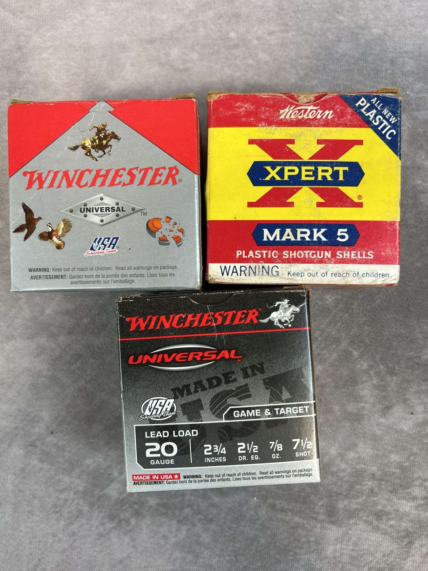 (6) Full Boxes of 20 GA - 7.5 Shot - Reloads