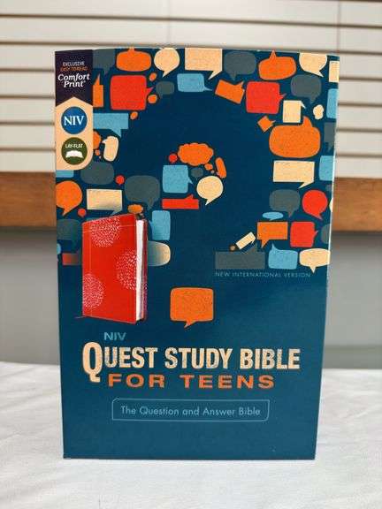 NIV Quest Study Bible for Teens Coral Leather Soft