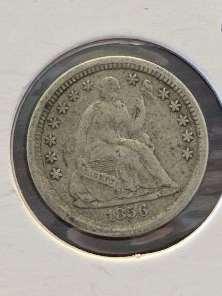 1856 SEATED HALF DIME VF