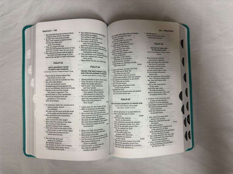 NASB Thinline Bible Teal Leather Soft