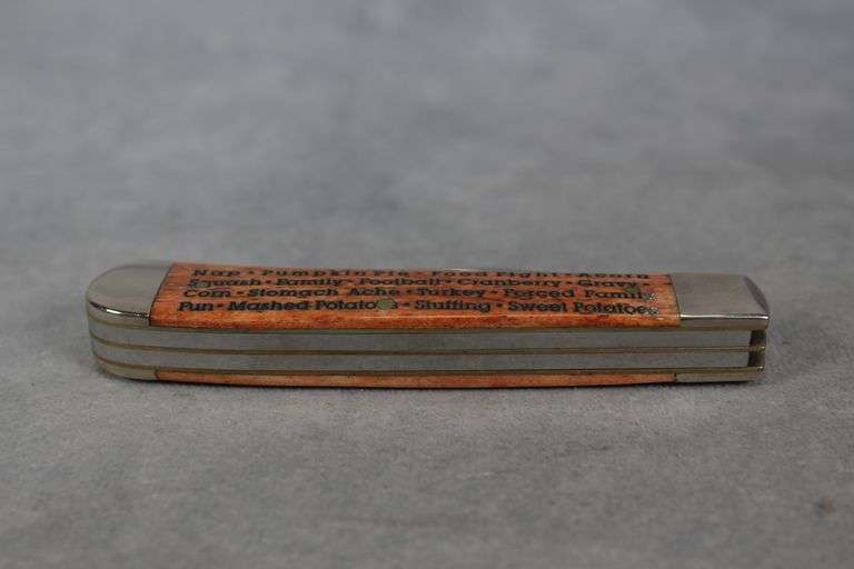 2007 CASE TRAPPER CHESTNUT BONE THANKSGIVING ETCH 6254