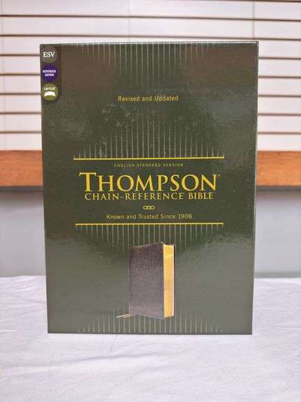 ESV Thompson Chain Reference Bible Gray leather Soft