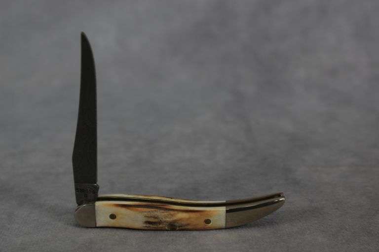 1999 CASE TINY TOOTHPICK STAG DAMASCUS BLADE 510096