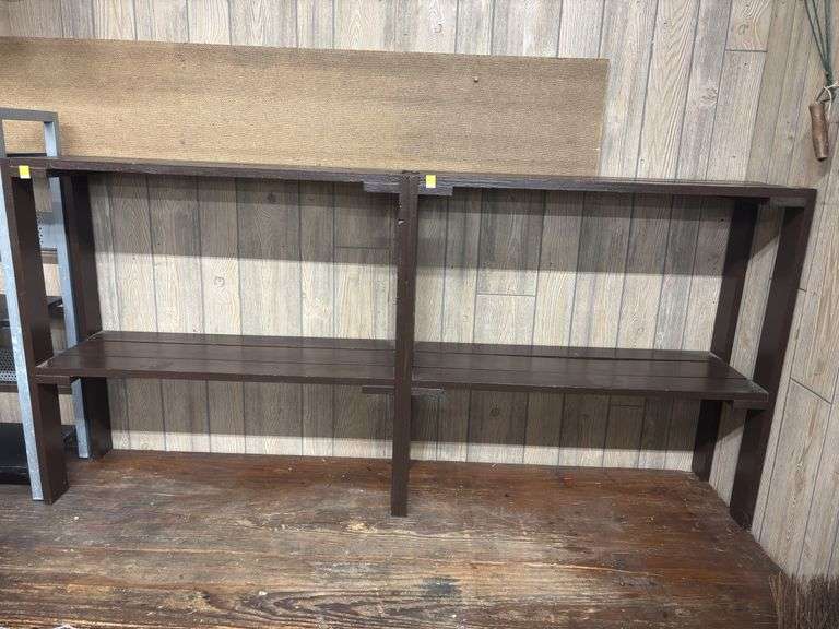 Wooden Shelf 67”W 32”H 12” D