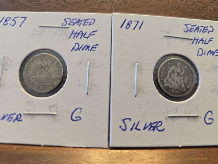 1857,71 SEATED HALF DIMES G