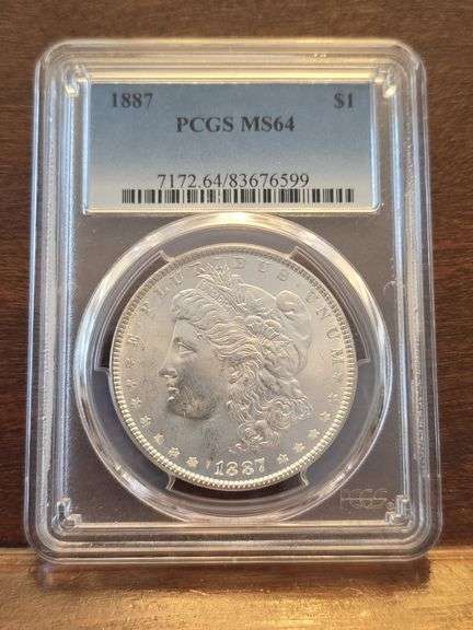 1887 MORGAN DOLLAR PCGS MS64