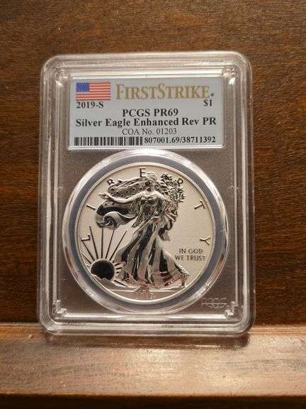 2019S SILVER EAGLE PCGS ENHANCED REV. PF69 VERY RARE