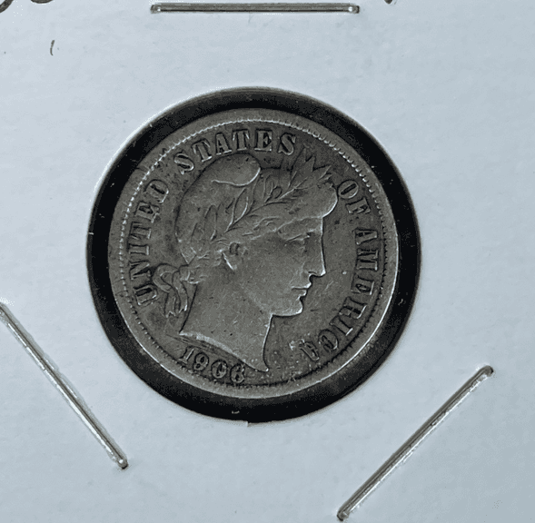 1906-O Barber Dime  Full Strong Liberty Rare this nice