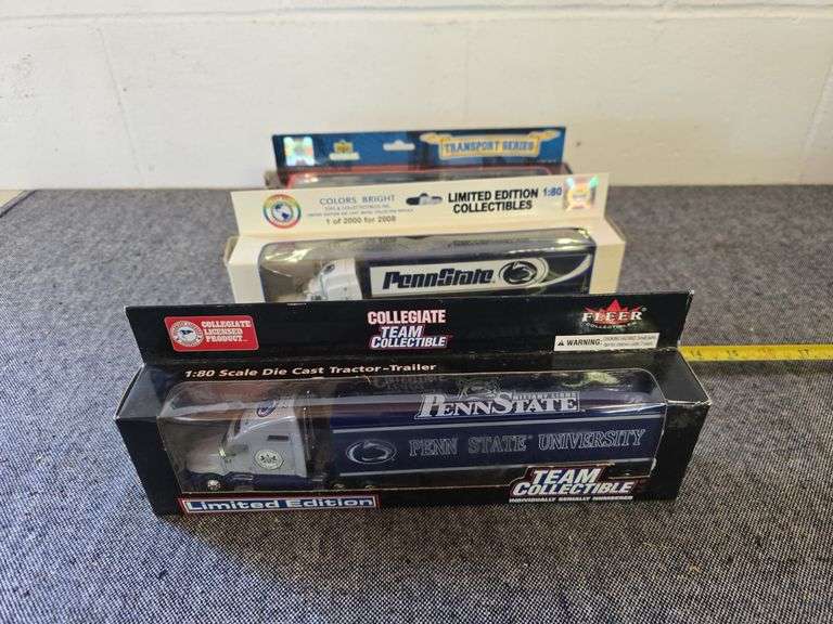 PENN STATE DIE CAST TRUCKS NIB BID X 3