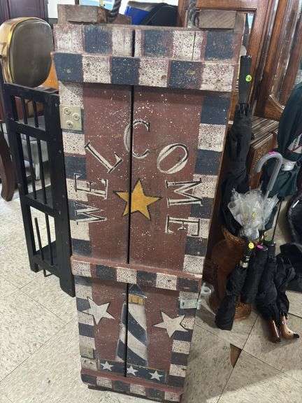 Wooden Ammo box 42” W 12” D