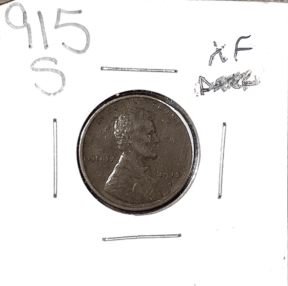1915-S Lincoln Cent Another Semi-Key at a much higher grade Full Strong Wheat Lines