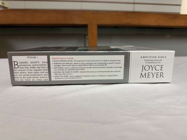 The Everyday Life Amplified Bible Notes and Commentary by Joyce Meyer Teal Leatherluxe