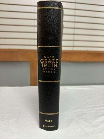 NASB Grace and Truth Study Bible Large Print Black Bonded Leather