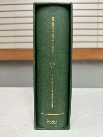 He Reads The Truth CSB Bible Evergreen Cloth Over Board